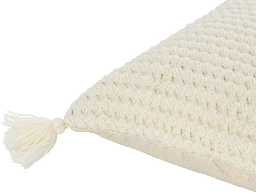 Litzy Cream Throw Pillow