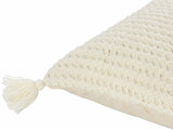 Litzy Cream Throw Pillow