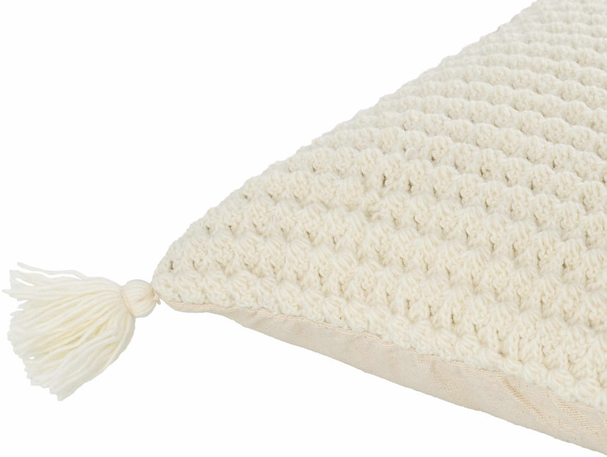 Litzy Cream Throw Pillow