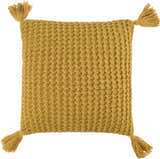 Litzy Mustard Yellow Throw Pillow
