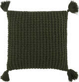 Litzy Dark Green Throw Pillow