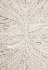 Snow Bloom Beige Hand Tufted 5x7 Wool Area Rug