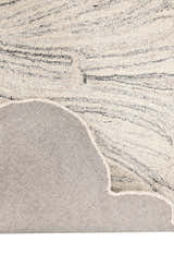 Snow Bloom Beige Hand Tufted 5x7 Wool Area Rug
