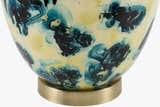 Marbled Yellow & Teal Ceramic Table Lamp