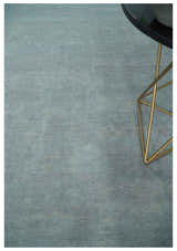 Solid Gray Hand knotted Modern look Custom Made wool Area Rug