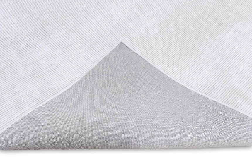 Modern Solid White Hand Made Textured Wool Area Rug