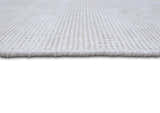 Modern Solid White Hand Made Textured Wool Area Rug