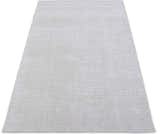 Modern Solid White Hand Made Textured Wool Area Rug