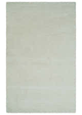Custom Made Modern Solid Ivory Hand Tufted Wool Rug