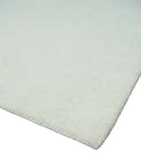 Custom Made Modern Solid Ivory Hand Tufted Wool Rug