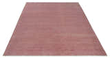 Solid Pink Custom Made Modern Contemporary Hand knotted wool Area Rug