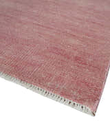 Solid Pink Custom Made Modern Contemporary Hand knotted wool Area Rug