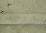 Solid Plain Beige and Charcoal Hand loom Multi size wool area Rug