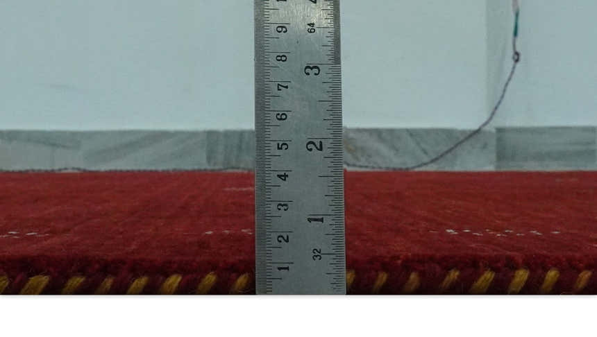 Solid Plain Maroon Geometrical Design Hand loom Custom made wool area Rug