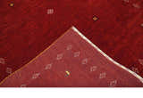 Solid Plain Maroon Geometrical Design Hand loom Custom made wool area Rug