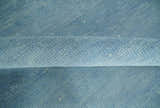 Solid Plane Blue Custom Made Modern Hand knotted wool Area Rug