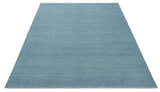 Solid Plane Blue Custom Made Modern Hand knotted wool Area Rug