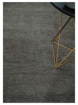 Solid Charcoal Woolen Hand Tufted contemporary area Rug