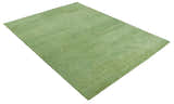Custom Made solid Green Woolen Hand Tufted contemporary area Rug