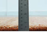 Solid Rust Hand knotted Contemporary Custom Made wool Area Rug