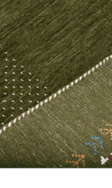 Solid with Border Patterns Hand Loomed Wool Area Rug