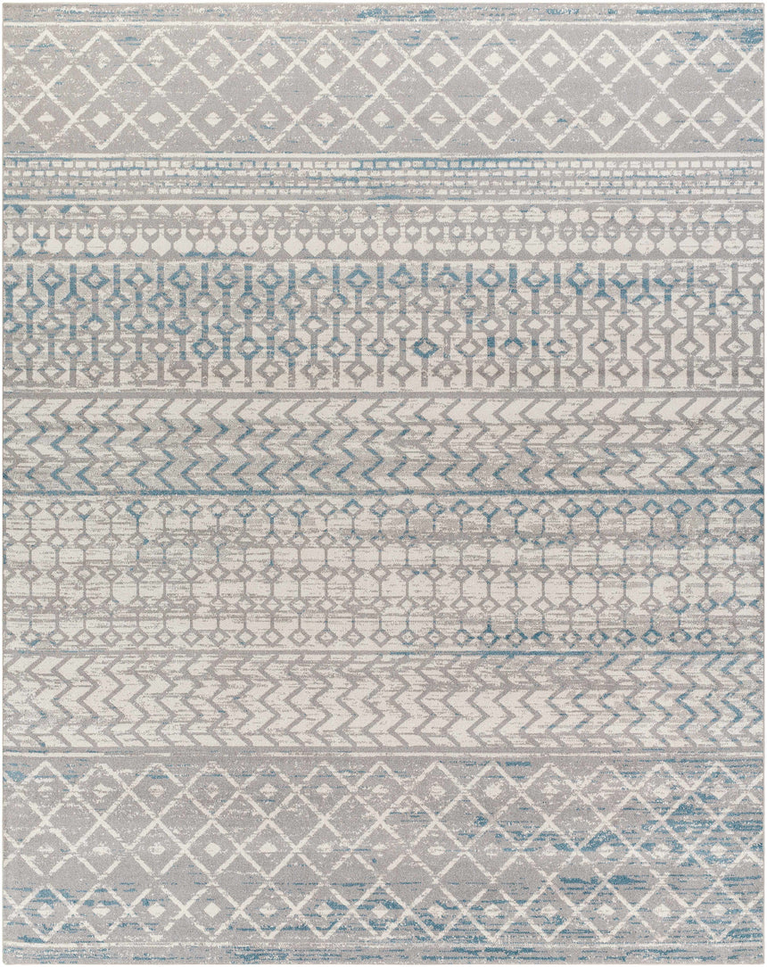 Tambac Blue & Gray Washable Area Rug - Clearance