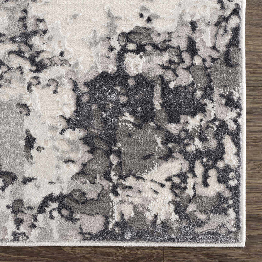 Sample Junko Gray & Blue Marble Area Rug - Clearance