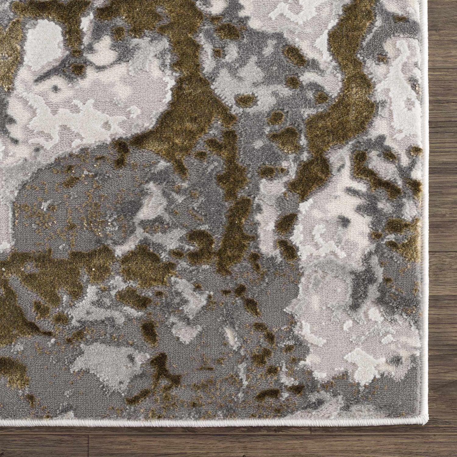 Sample Kaleo Gray & Green Marble Area Rug - Clearance