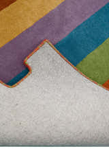 Stax Modern Stripes Design Multicolor Hand Tufted 5x8 Wool Rug