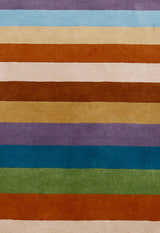 Stax Modern Stripes Design Multicolor Hand Tufted 5x8 Wool Rug