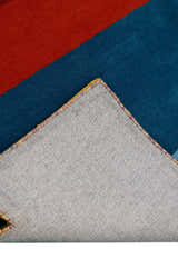 Stax Modern Stripes Pattern Colorful Hand Tufted 5x8 Wool Rug