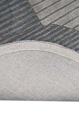 Stone Modern Gray And Silver Hand Tufted 5x7 Wool Area Rug