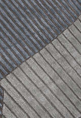 Stone Modern Gray And Silver Hand Tufted 5x7 Wool Area Rug