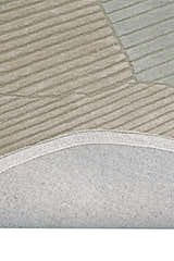 Stone Modern Ripple Beige And Gray Hand Tufted 5x7 Wool Rug