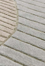 Stone Modern Ripple Beige And Gray Hand Tufted 5x7 Wool Rug