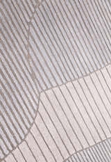 Stone Modern Ripple Lines Gray and Lilac Hand Tufted 5x7 Wool Rug