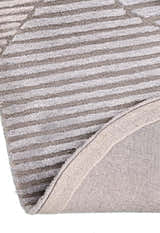 Stone Modern Ripple Lines Gray and Lilac Hand Tufted 5x7 Wool Rug