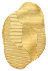 Stone Modern Style Yellow Hand Tufted 5x7 Wool Area Rug
