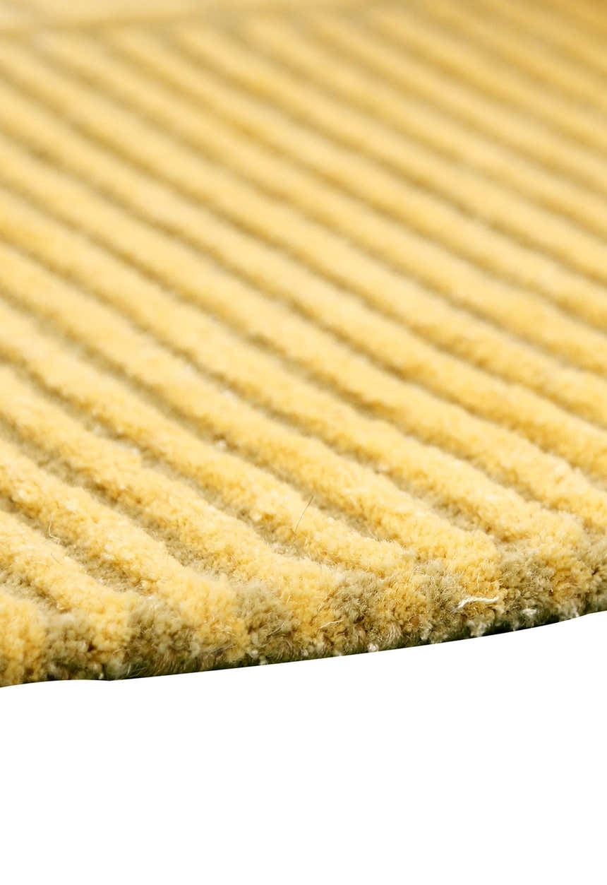 Stone Modern Style Yellow Hand Tufted 5x7 Wool Area Rug