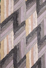 Stripes Pattern Gray Lilac Hand Tufted 4x6 Wool Area Rug