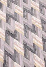 Stripes Pattern Gray Lilac Hand Tufted 4x6 Wool Area Rug
