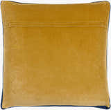 Aurel Goldenrod Vertical Pleated Texture Modern Cotton Accent Pillow