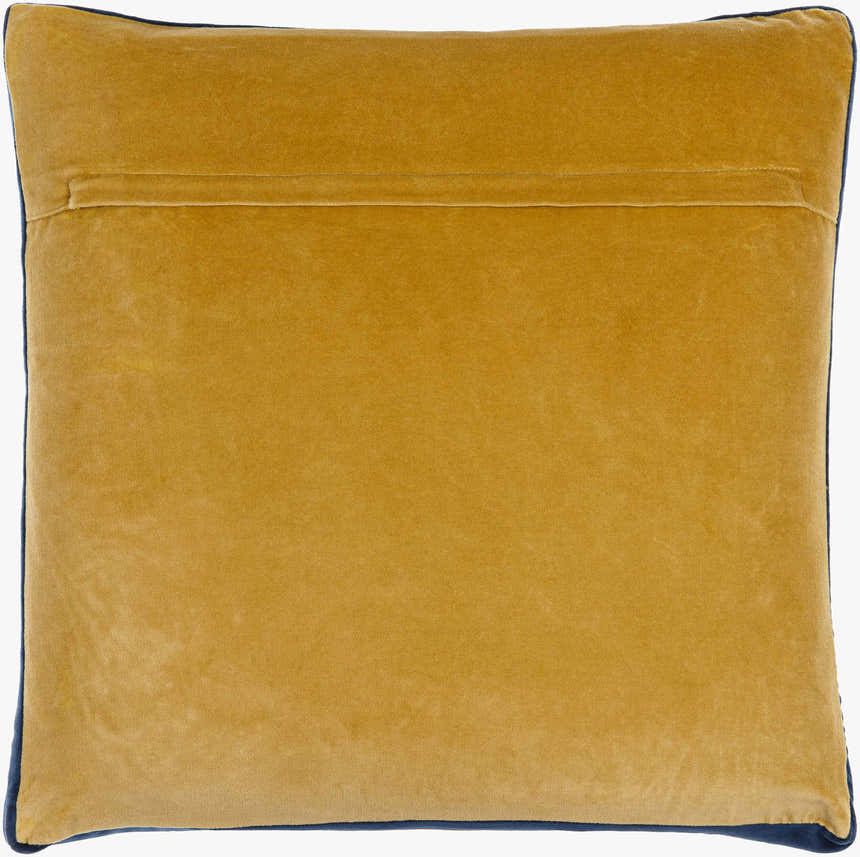 Aurel Goldenrod Vertical Pleated Texture Modern Cotton Accent Pillow