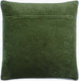 Silva Forest Green Vertical Pleated Texture Modern Cotton Accent Pillow - Clearance
