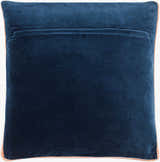 Noxen Deep Blue Vertical Pleated Texture Modern Cotton Accent Pillow - Clearance