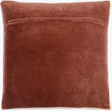 Rosten Rust Vertical Pleated Texture Modern Cotton Accent Pillow - Clearance