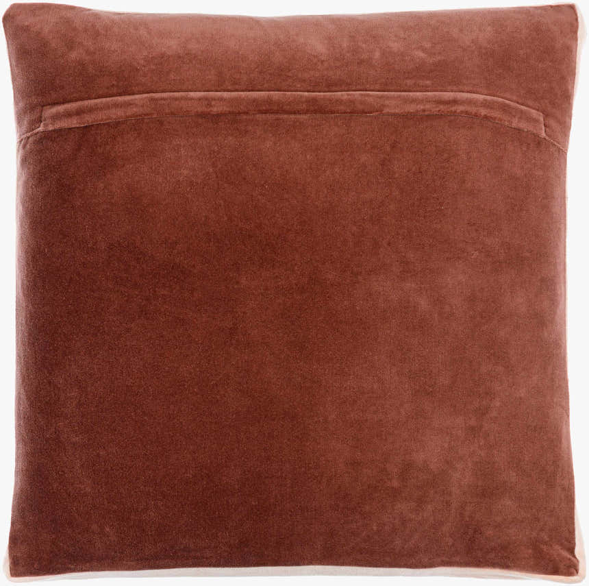 Rosten Rust Vertical Pleated Texture Modern Cotton Accent Pillow - Clearance