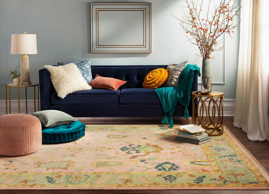 Zayd Mustard Round Throw Pillow - Clearance