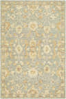 Close-up of the Novavu Traditional Handmade Area Rug. Ivory, sage, sandstone, and yellow floral pattern on wool rug. Design-Rectangle-576