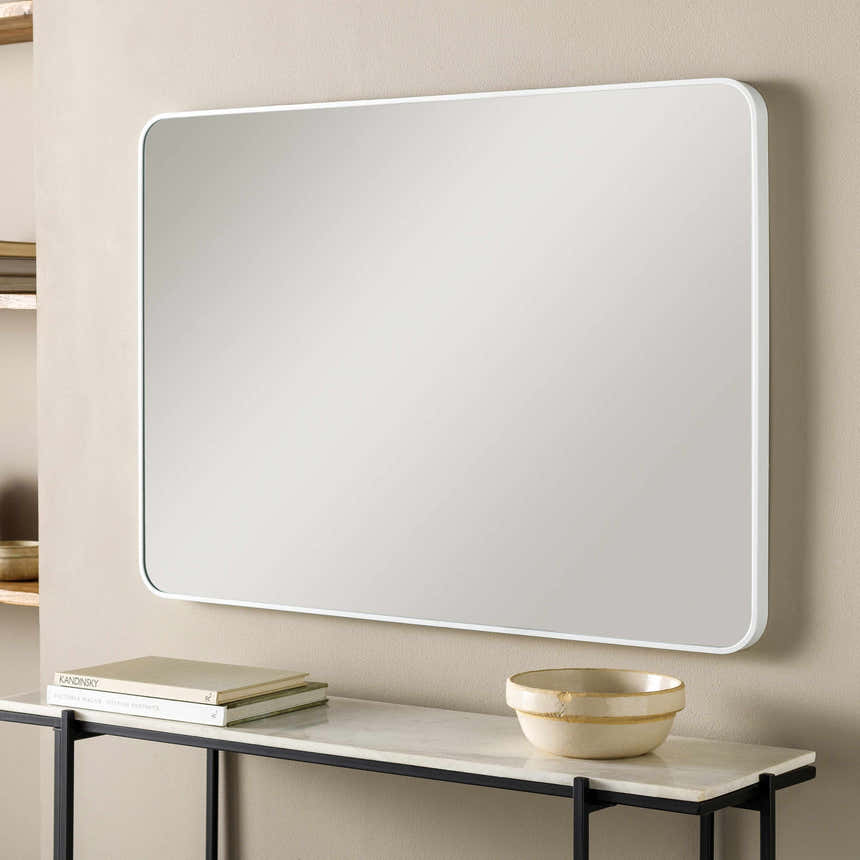Sustinente White Carved Mirror - Clearance